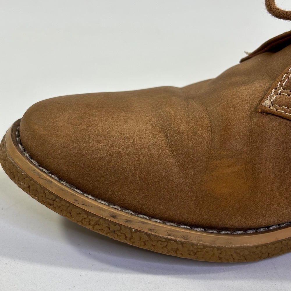 Tommy Hilfiger Mens Tan Faux Leather Chukka Desert Boots Size 6.5M Brown Ankle - Picture 7 of 8